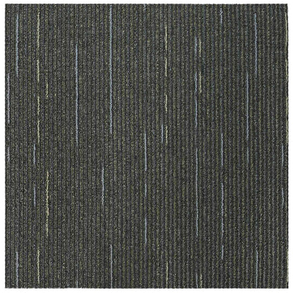 Carpet Tile Striped Light Green 50 x 50 cm 4 pcs PP and Bitumen