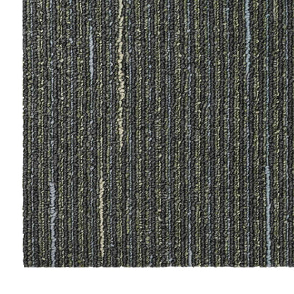 Carpet Tile Striped Light Green 50 x 50 cm 36 pcs