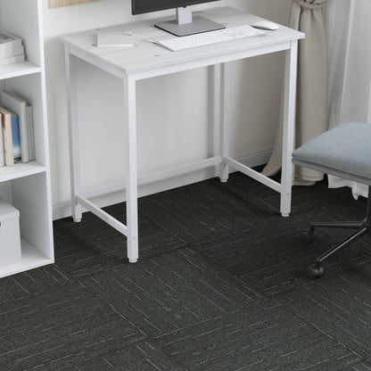 Carpet Tile Striped Light Green 50 x 50 cm 36 pcs