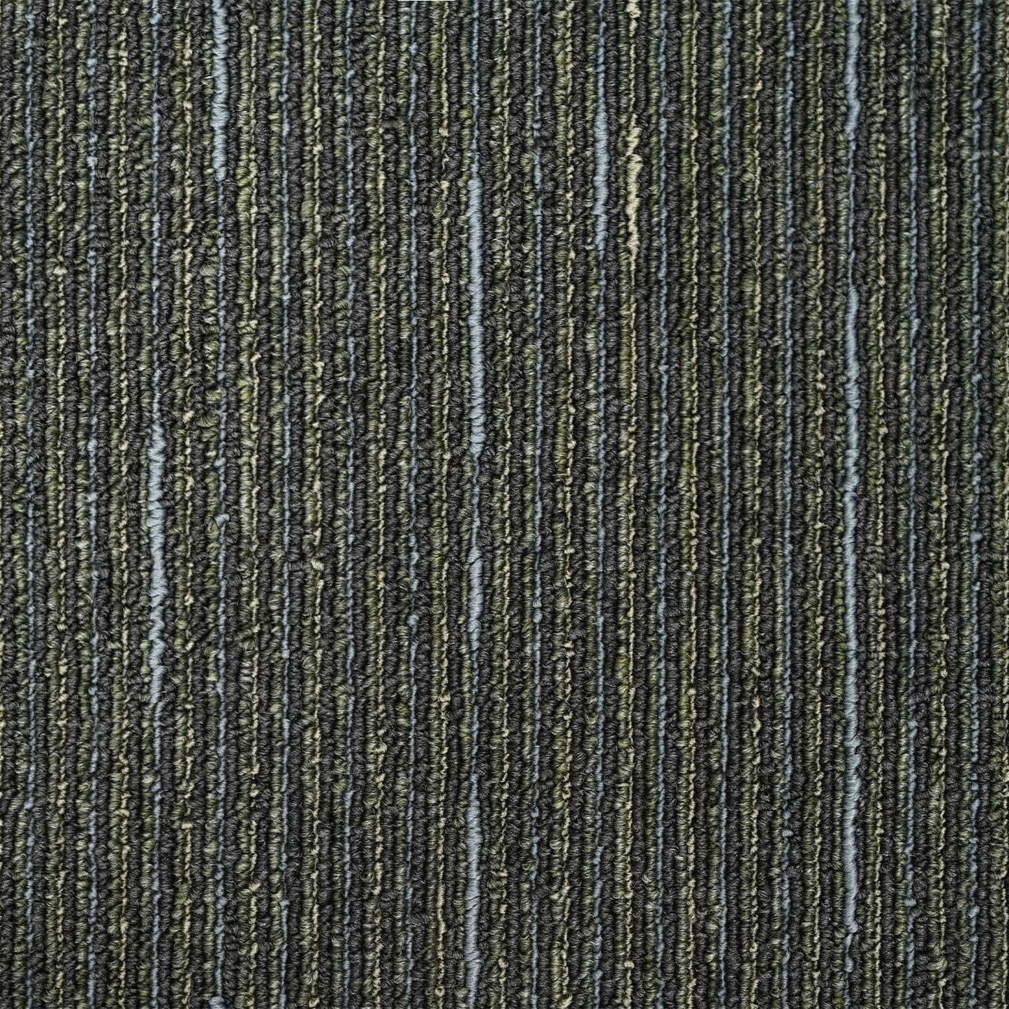 Carpet Tile Striped Light Green 50 x 50 cm 36 pcs