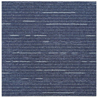 Carpet Tile Striped Blue 50 x 50 cm 4 pcs PP and Bitumen