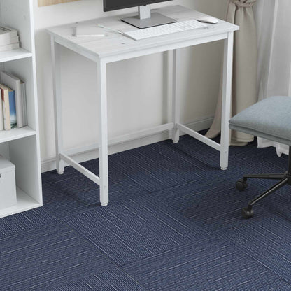 Carpet Tile Striped Blue 50 x 50 cm 20 pcs PP and Bitumen
