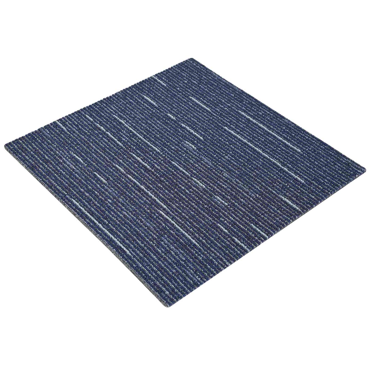 Carpet Tile Striped Blue 50 x 50 cm 20 pcs PP and Bitumen