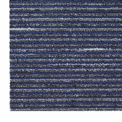 Carpet Tile Striped Blue 50 x 50 cm 36 pcs PP and Bitumen