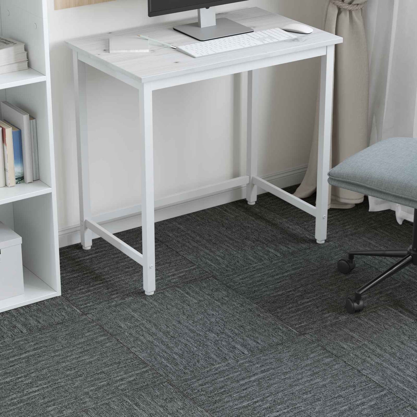 Carpet Tile Rock Grey 50 x 50 cm 20 pcs PP and Bitumen