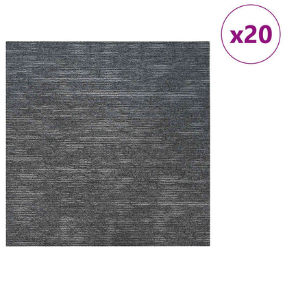 Carpet Tile Sky Grey 50 x 50 cm 20 pcs PP and Bitumen