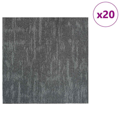Carpet Tile Concrete Grey 50 x 50 cm 20 pcs PP and Bitumen