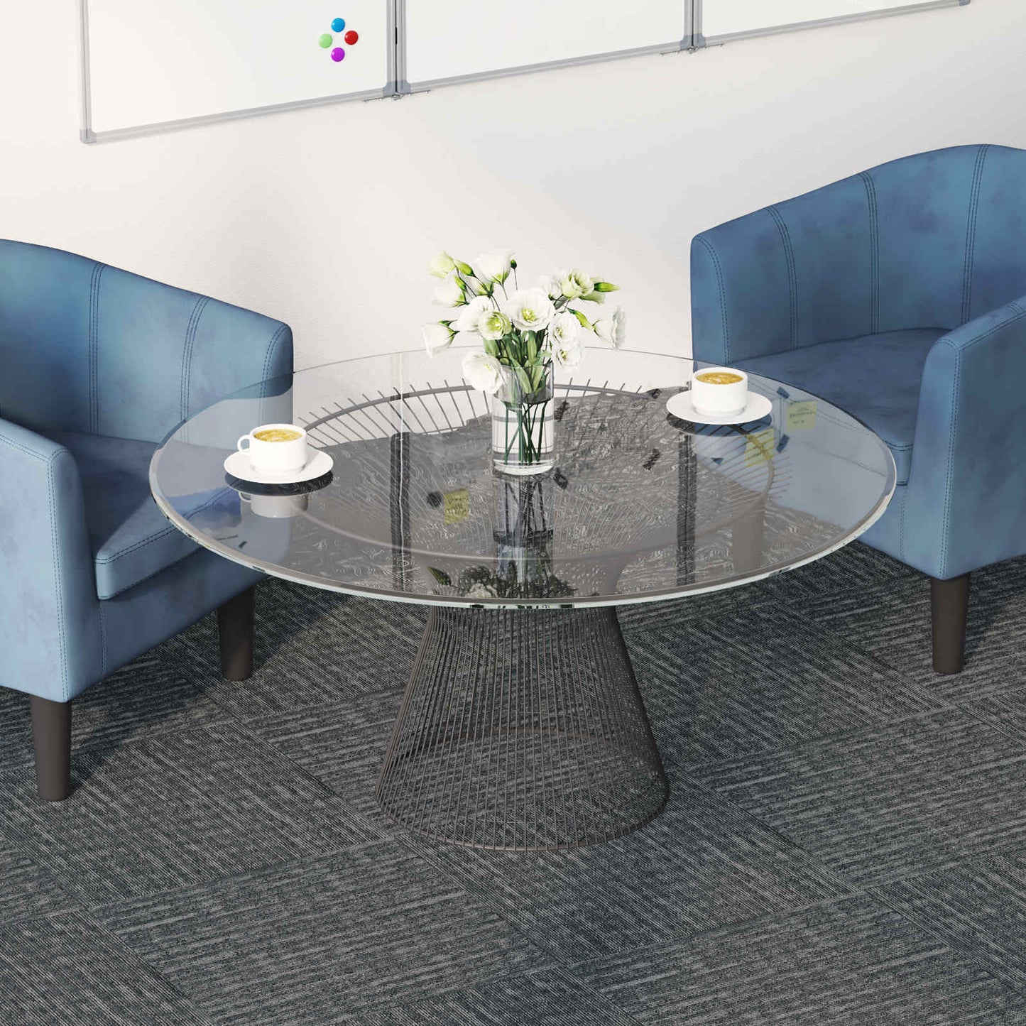 Carpet Tile Concrete Grey 50 x 50 cm 36 pcs PP and Bitumen