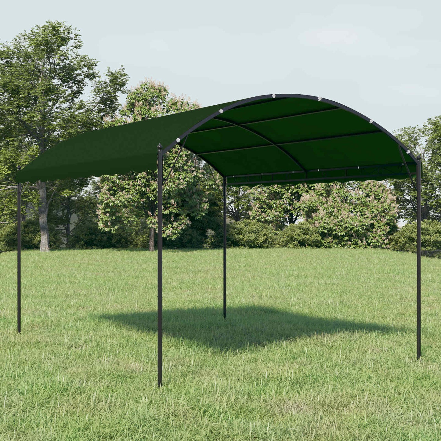 Gazebo 4 x 3 x 2.6 m Green Polyester and Steel