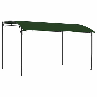 Gazebo 4 x 3 x 2.55 m Green Powder-Coated Steel and Fabric