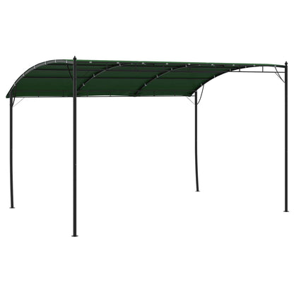 Gazebo 4 x 3 x 2.55 m Green Powder-Coated Steel and Fabric