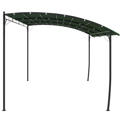 Gazebo 4 x 3 x 2.55 m Green Powder-Coated Steel and Fabric
