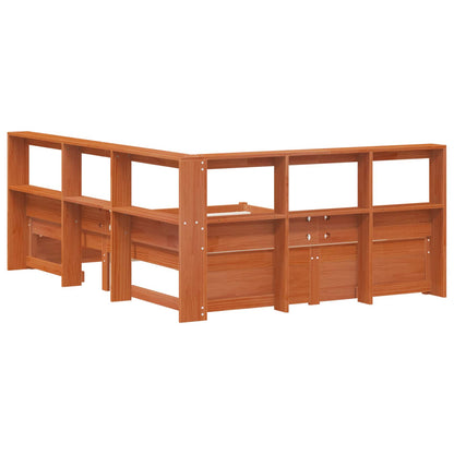 Bookcase Bed with Headboard with Storage Solid Pine Wood