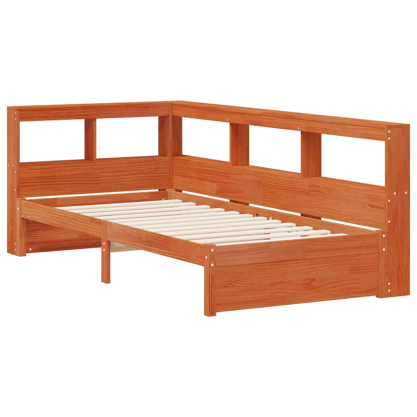 Bookcase Bed with Headboard with Storage Solid Pine Wood