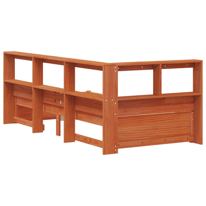 Bookcase Bed with Headboard with Storage Solid Pine Wood