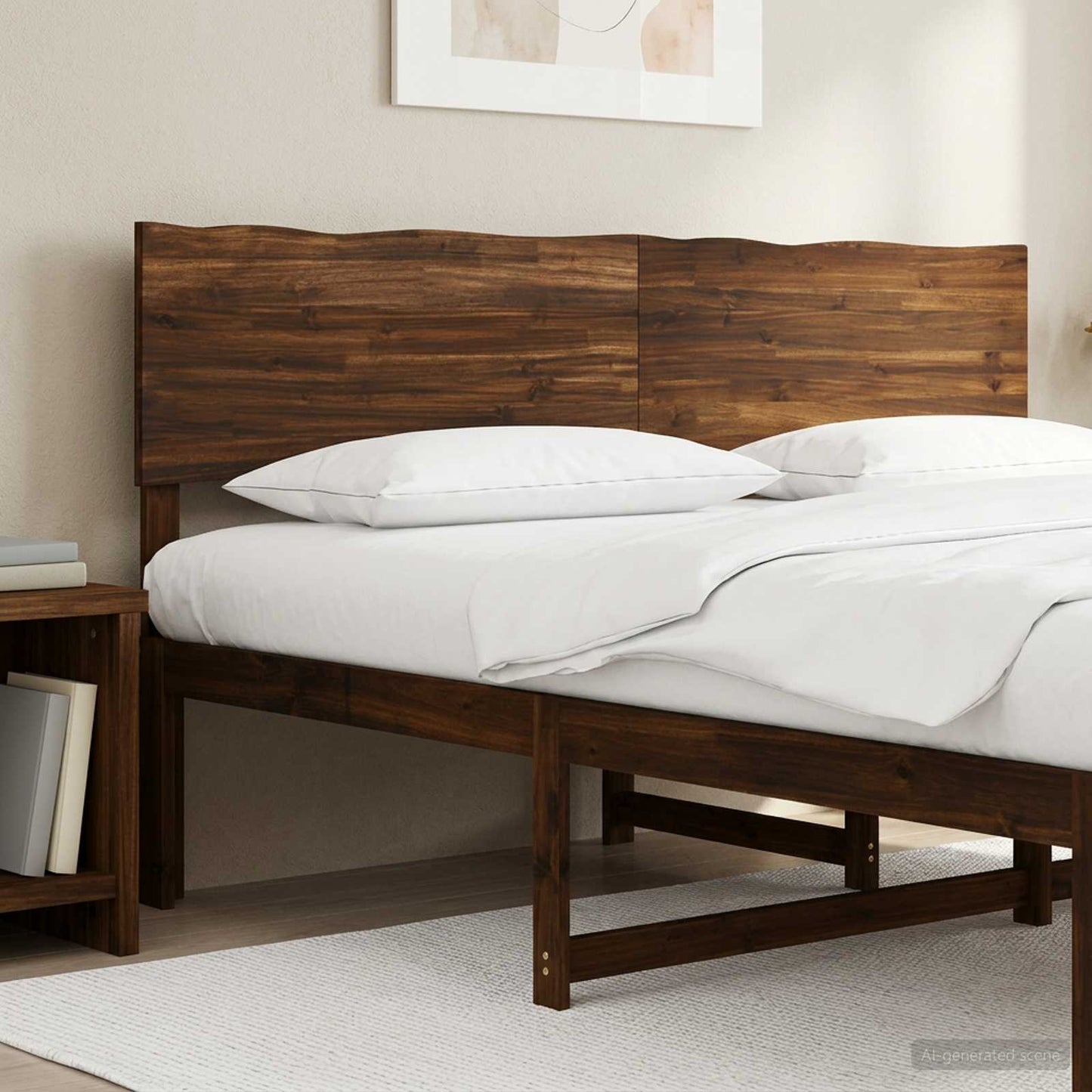 Live Edge Headboard ROSTOCK Dark Brown 180 cm Solid Acacia Wood