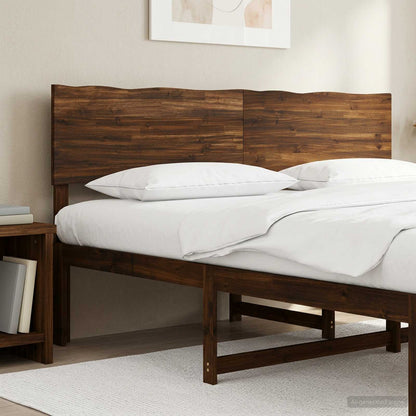 Live Edge Headboard ROSTOCK Dark Brown 200 cm Solid Acacia Wood