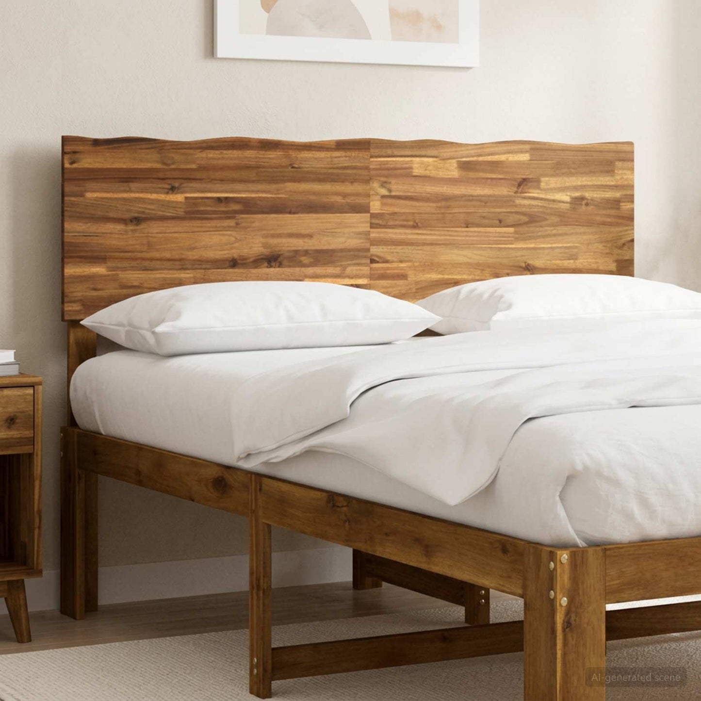 Live Edge Headboard ROSTOCK Natural 120 cm Solid Acacia Wood