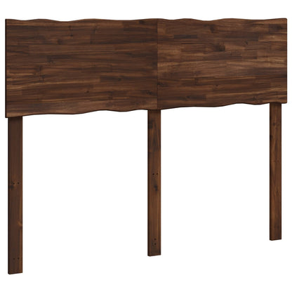 Live Edge Headboard ROSTOCK Dark Brown 140 cm Solid Acacia Wood