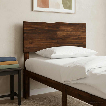 Live Edge Headboard ROSTOCK Dark Brown 90 cm Solid Acacia Wood