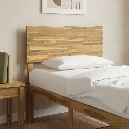 Live Edge Headboard ROSTOCK White 90 cm Solid Acacia Wood