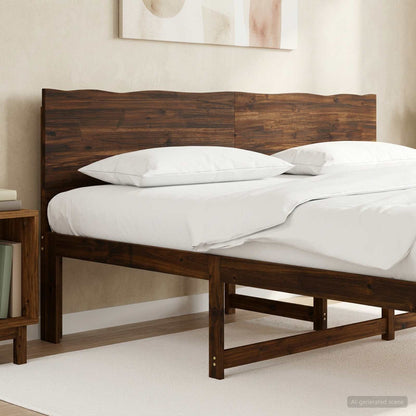 Live Edge Headboard ROSTOCK Dark Brown 200 cm Solid Acacia Wood