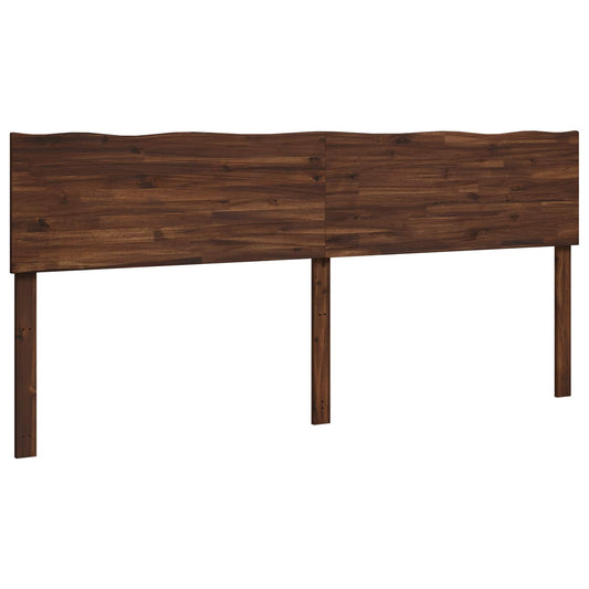 Live Edge Headboard ROSTOCK Dark Brown 200 cm Solid Acacia Wood