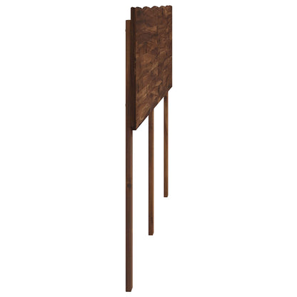 Live Edge Headboard ROSTOCK Dark Brown 200 cm Solid Acacia Wood
