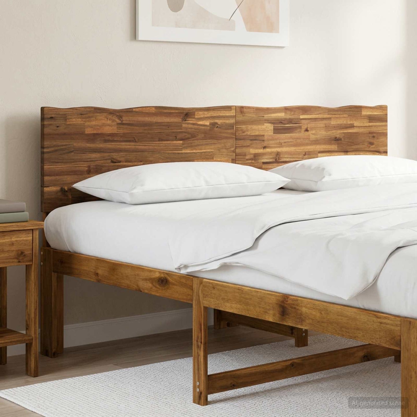 Live Edge Headboard ROSTOCK Natural 200 cm Solid Acacia Wood