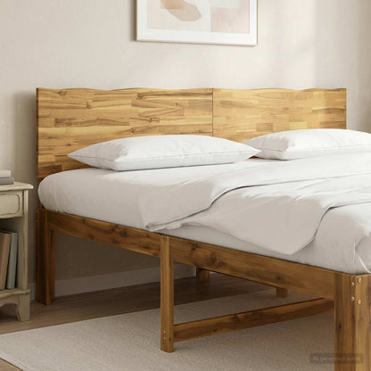 Live Edge Headboard ROSTOCK White 180 cm Solid Acacia Wood