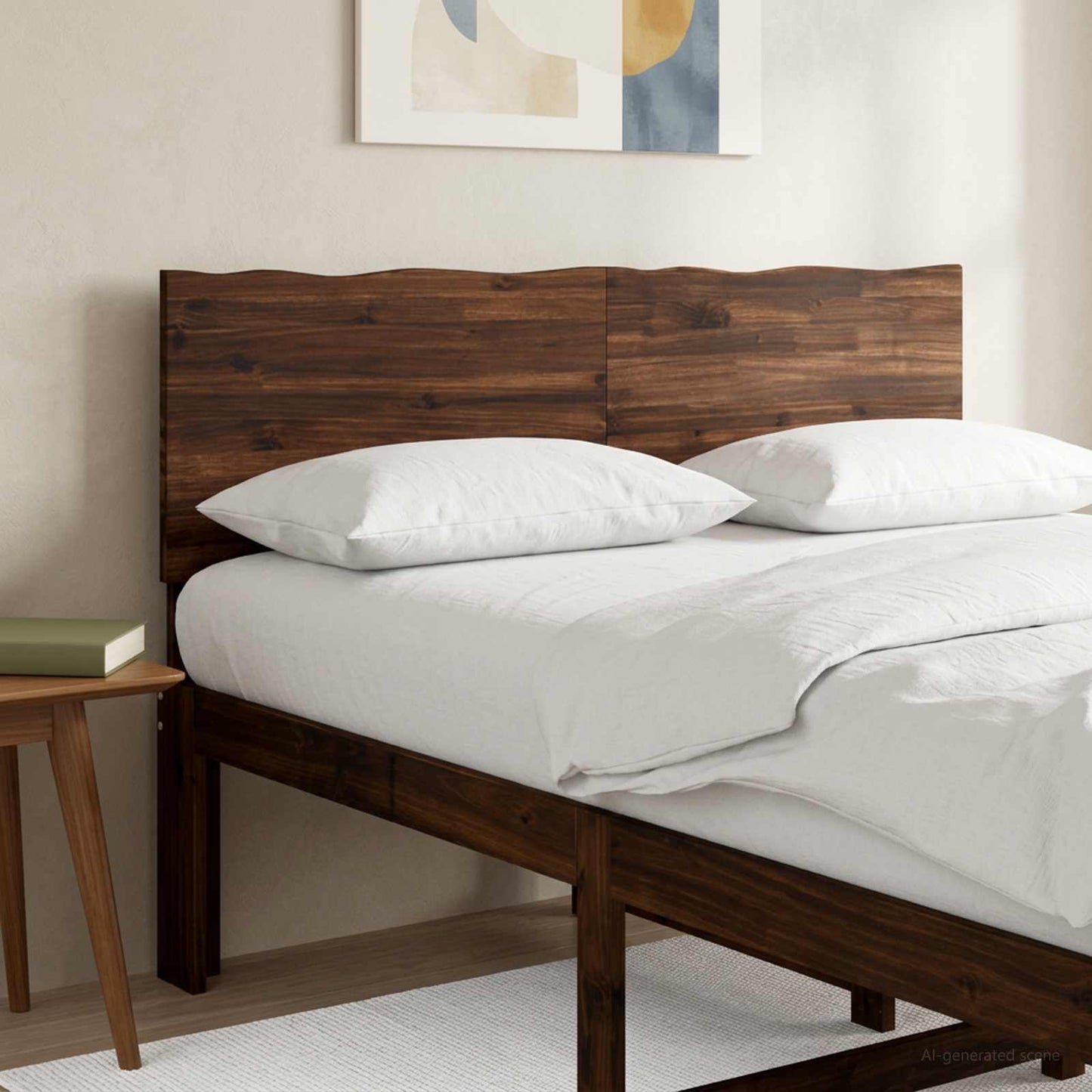 Live Edge Headboard ROSTOCK Dark Brown 160 cm Solid Acacia Wood
