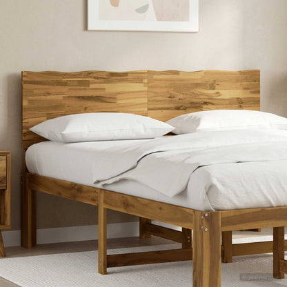 Live Edge Headboard ROSTOCK White 140 cm Solid Acacia Wood