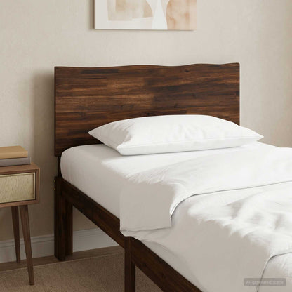 Live Edge Headboard ROSTOCK Dark Brown 75 cm Solid Acacia Wood