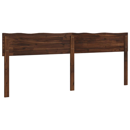 Live Edge Headboard ROSTOCK Dark Brown 200 cm Solid Acacia Wood