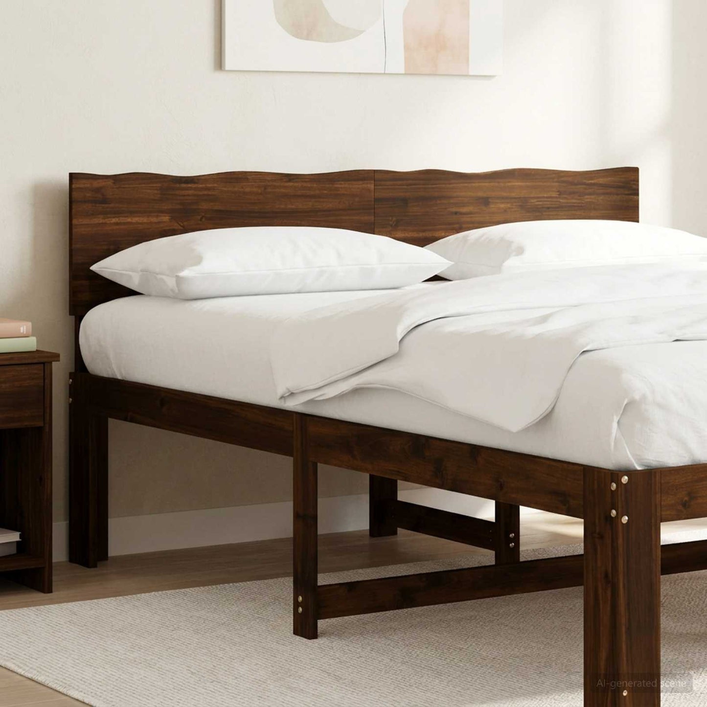 Live Edge Headboard ROSTOCK Dark Brown 160 cm Solid Acacia Wood
