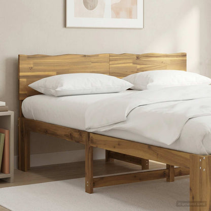 Live Edge Headboard ROSTOCK White 140 cm Solid Acacia Wood