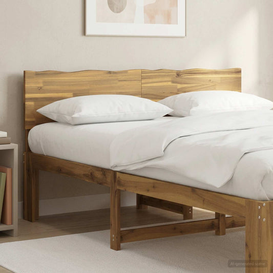 Live Edge Headboard ROSTOCK White 150 cm Solid Acacia Wood