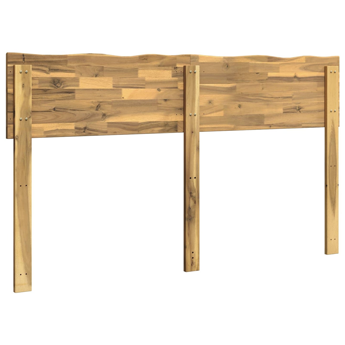 Live Edge Headboard ROSTOCK White 135 cm Solid Acacia Wood