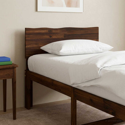 Live Edge Headboard ROSTOCK Dark Brown 90 cm Solid Acacia Wood