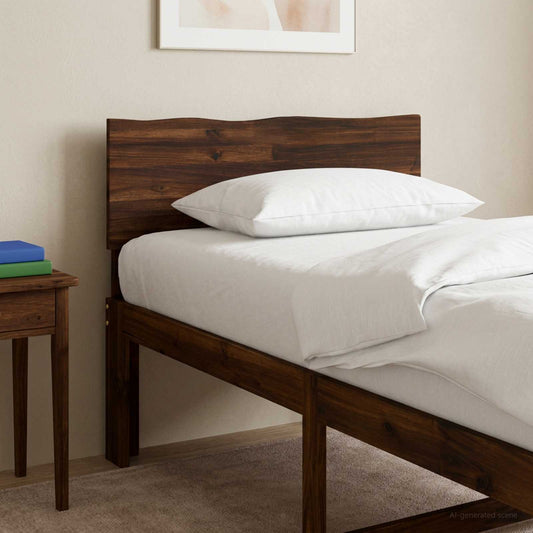 Live Edge Headboard ROSTOCK Dark Brown 80 cm Solid Acacia Wood
