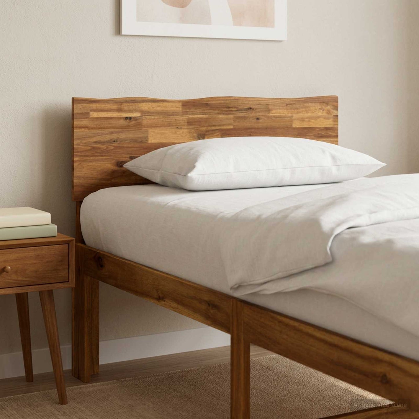 Live Edge Headboard ROSTOCK Natural 100 cm Solid Acacia Wood