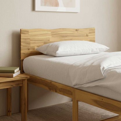 Live Edge Headboard ROSTOCK White 80 cm Solid Acacia Wood