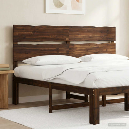 Live Edge Headboard ROSTOCK Dark Brown 180 cm Solid Acacia Wood