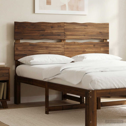 Live Edge Headboard ROSTOCK Dark Brown 120 cm Solid Acacia Wood