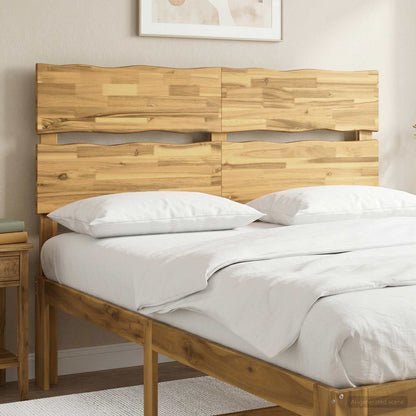 Live Edge Headboard ROSTOCK White 160 cm Solid Acacia Wood