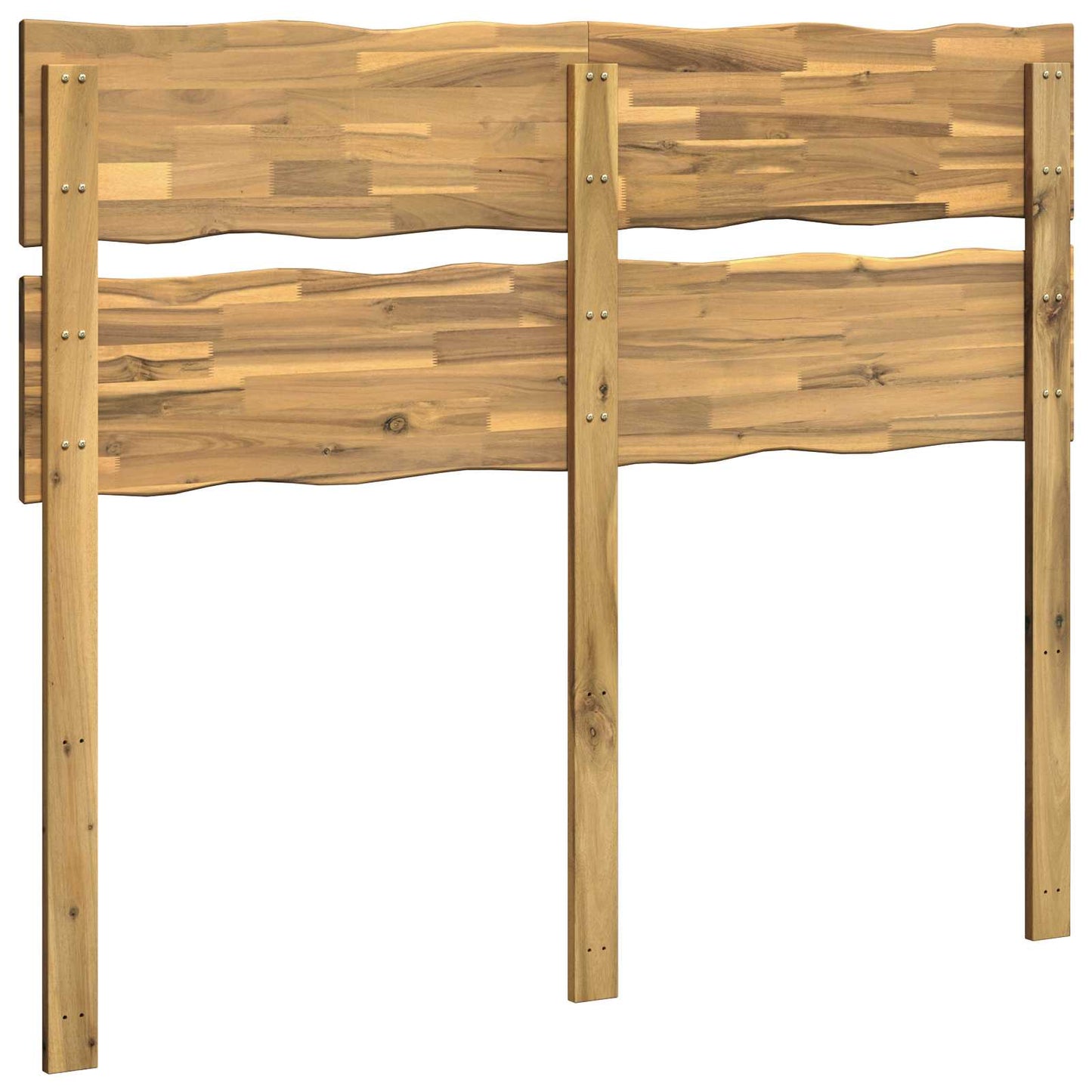 Live Edge Headboard ROSTOCK White 140 cm Solid Acacia Wood