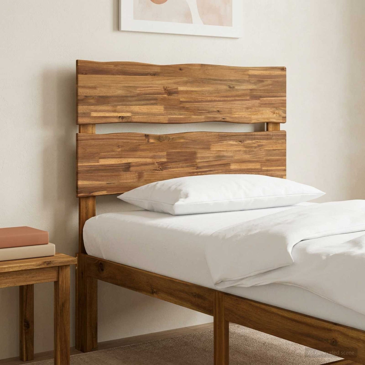 Live Edge Headboard ROSTOCK Natural 75 cm Solid Acacia Wood