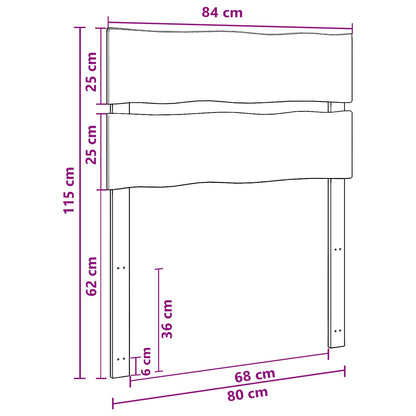 Live Edge Headboard ROSTOCK Natural 80 cm Solid Acacia Wood