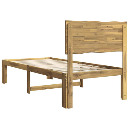 Single Bed Frame with Headboard ROSTOCK White 75 x 190 cm