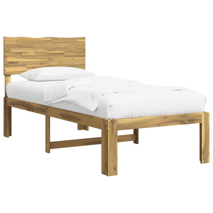 Single Bed Frame with Headboard ROSTOCK White 80 x 200 cm
